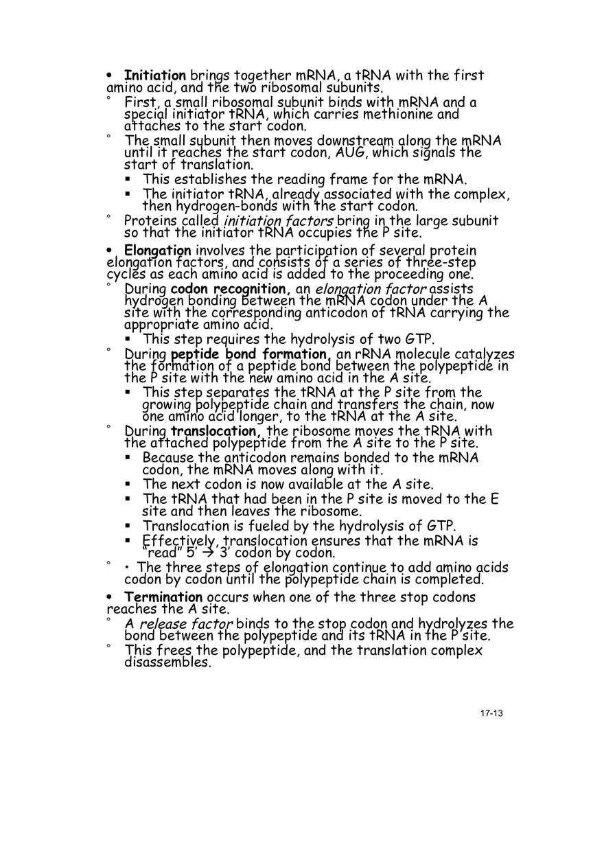 Chapter 17 From Gene to Protein Lecture Note - Page 5