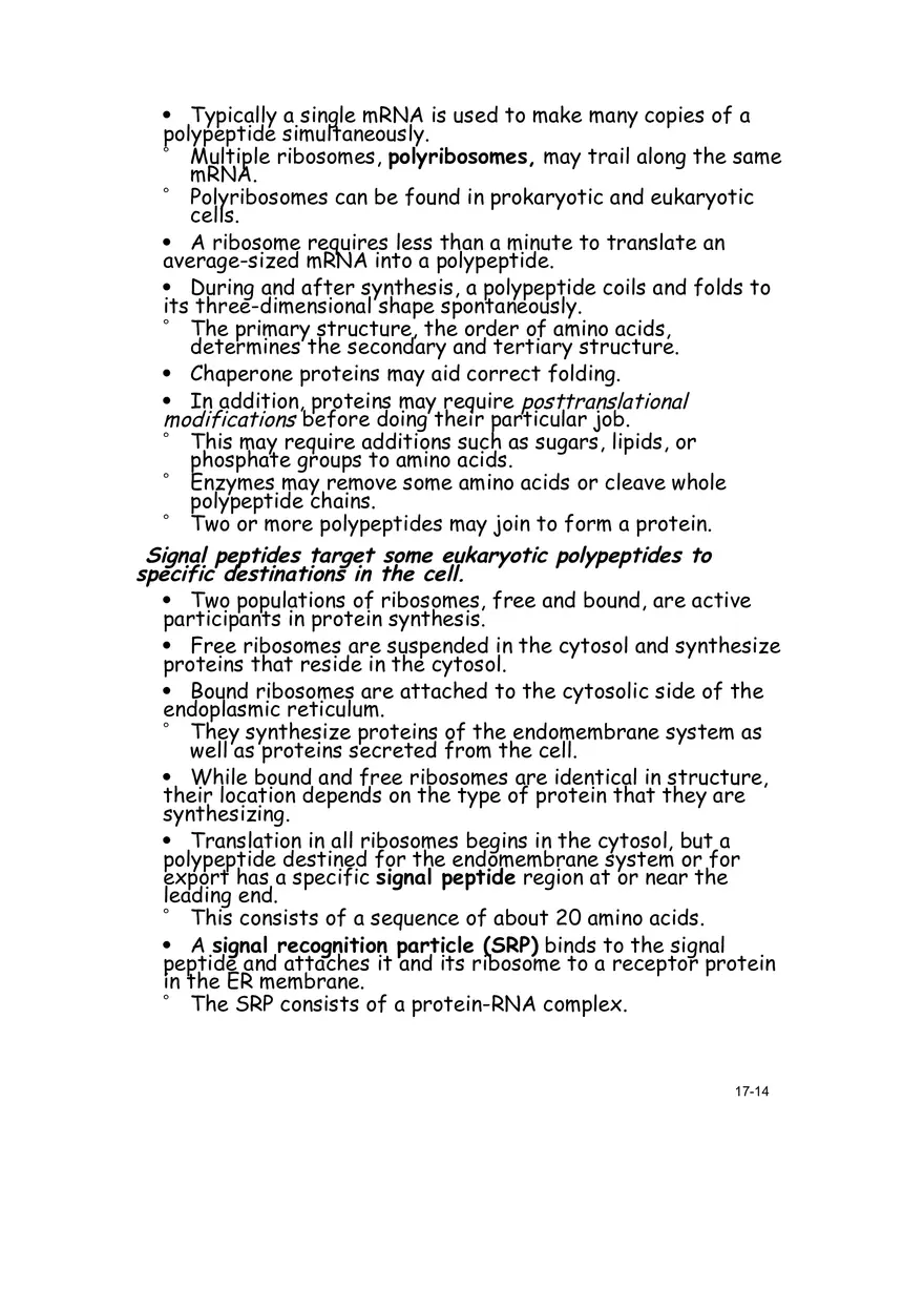 Chapter 17 From Gene to Protein Lecture Note - Page 6
