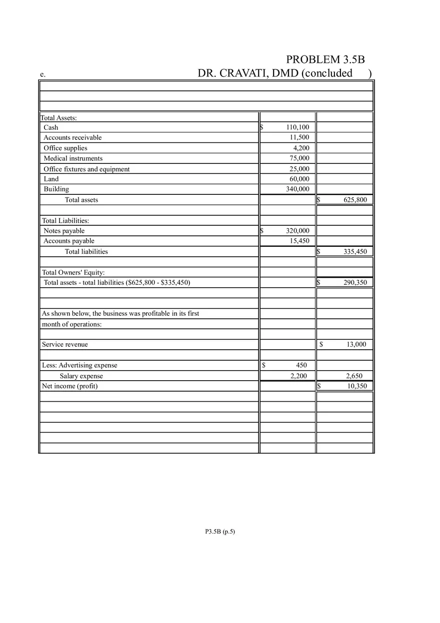 Problem 3.5B Dr.Cravati, DMD - Page 5