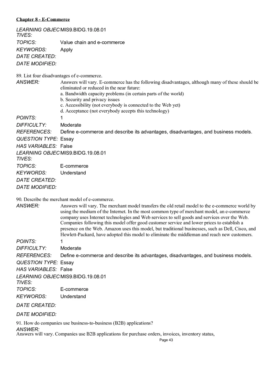 Chapter 8  E-Commerce Essay - Page 2