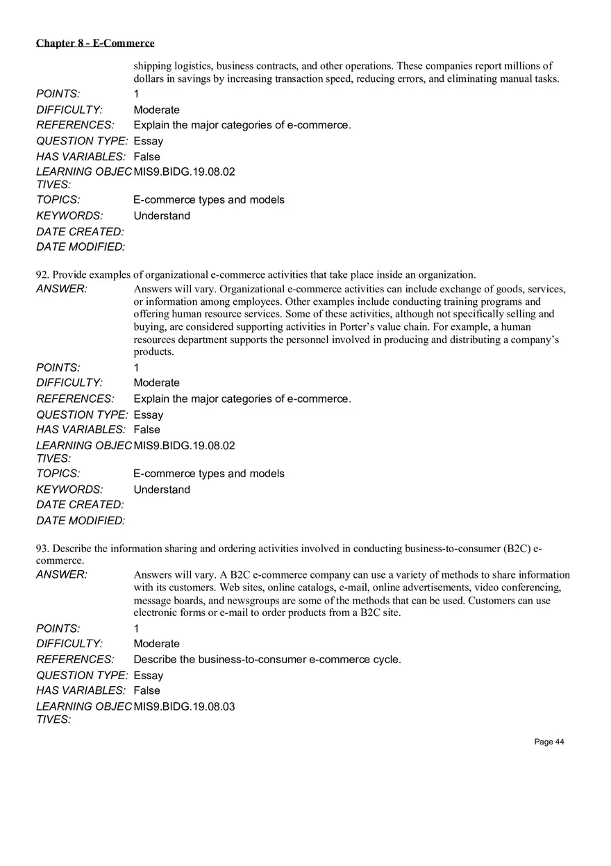 Chapter 8  E-Commerce Essay - Page 3