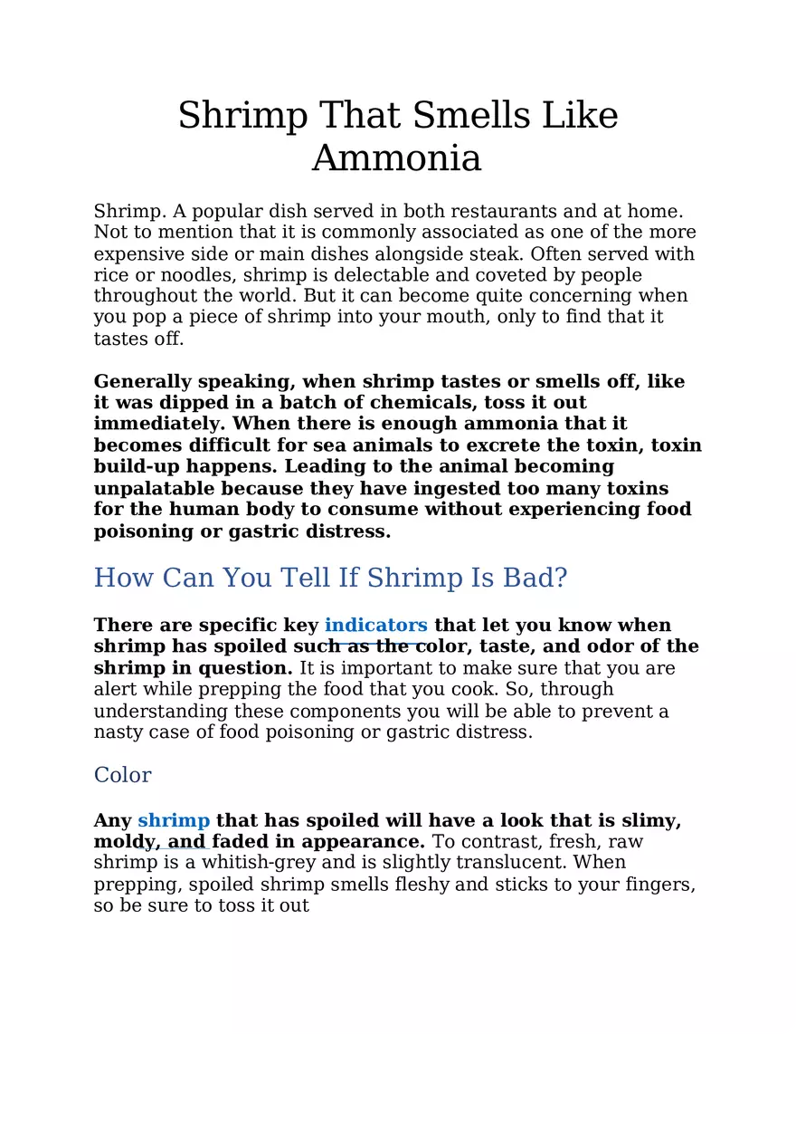 Shrimp Smells Like Ammonia - Page 1