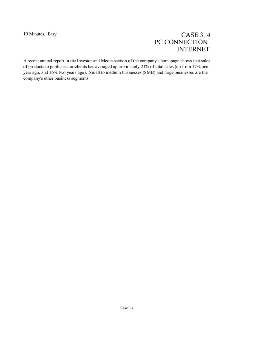 Case 3.4 PC Connection Internet - Page 1