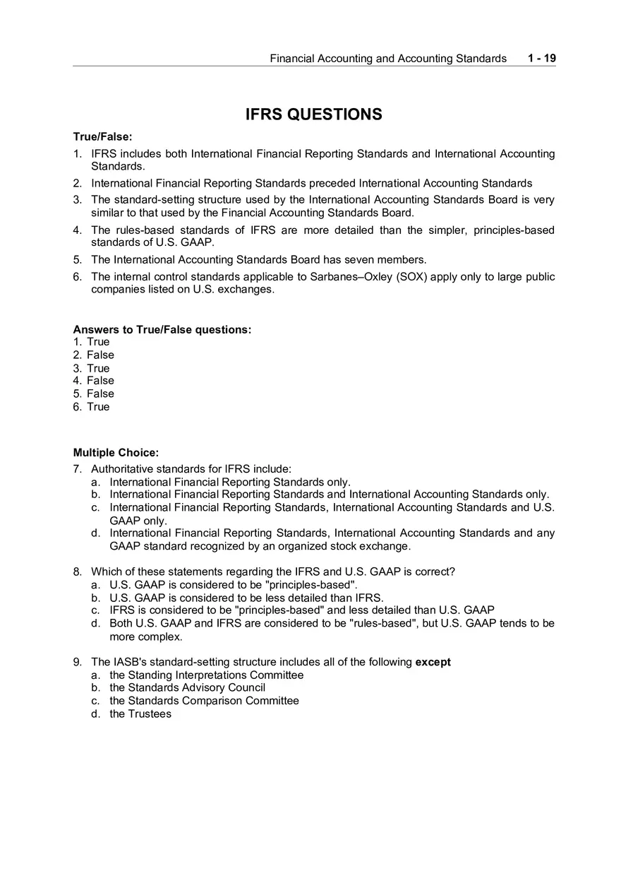 Chapter 1 Financial Accounting and Accounting Standards - Page 11