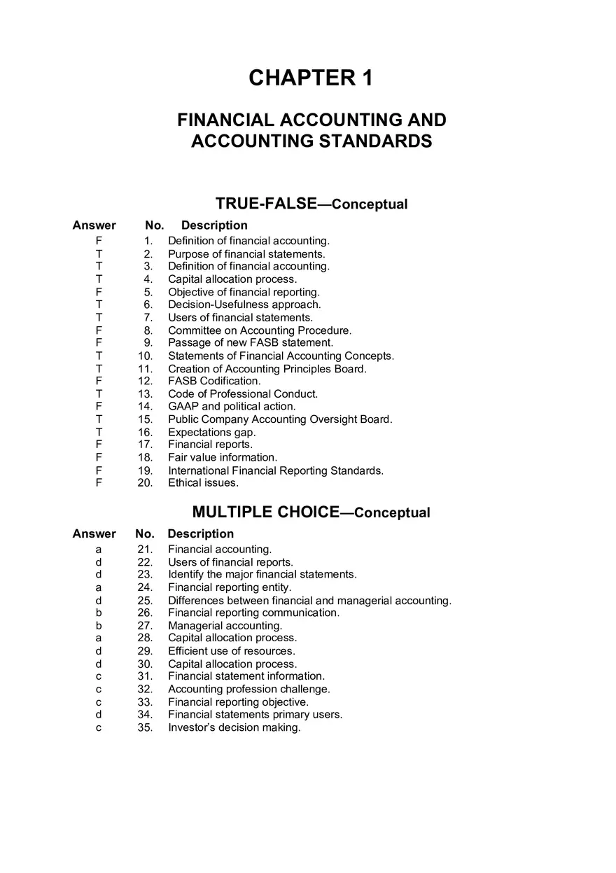 Chapter 1 Financial Accounting and Accounting Standards - Page 1