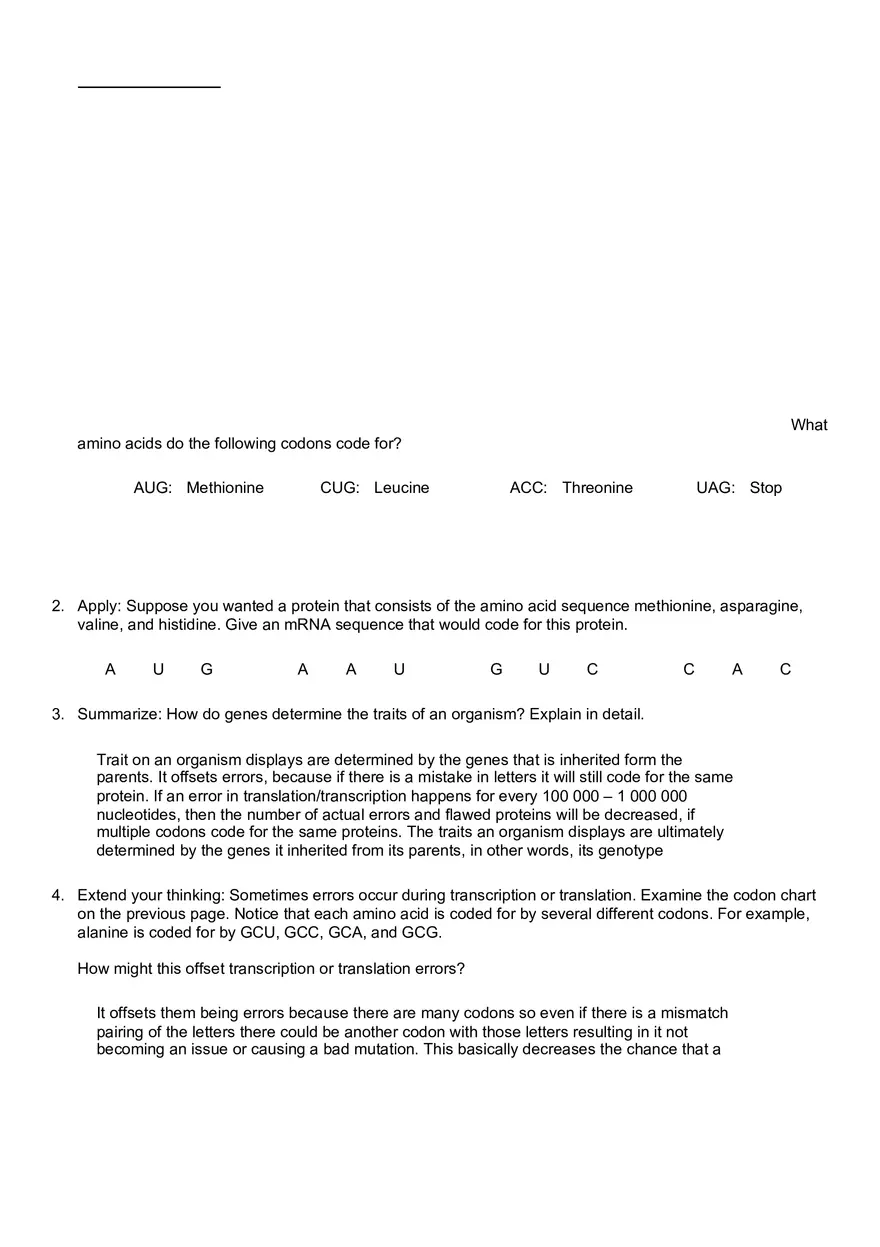 Exploration RNA and Protein Synthesis - Page 7