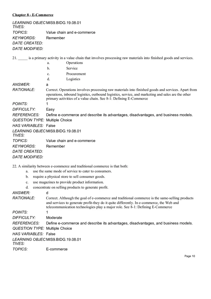 Chapter 8  E-Commerce Multiple Choice Part 1 - Page 4