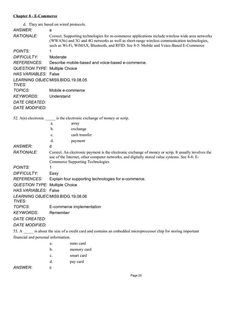 Chapter 8  E-Commerce Multiple Choice Part 3 - Page 2