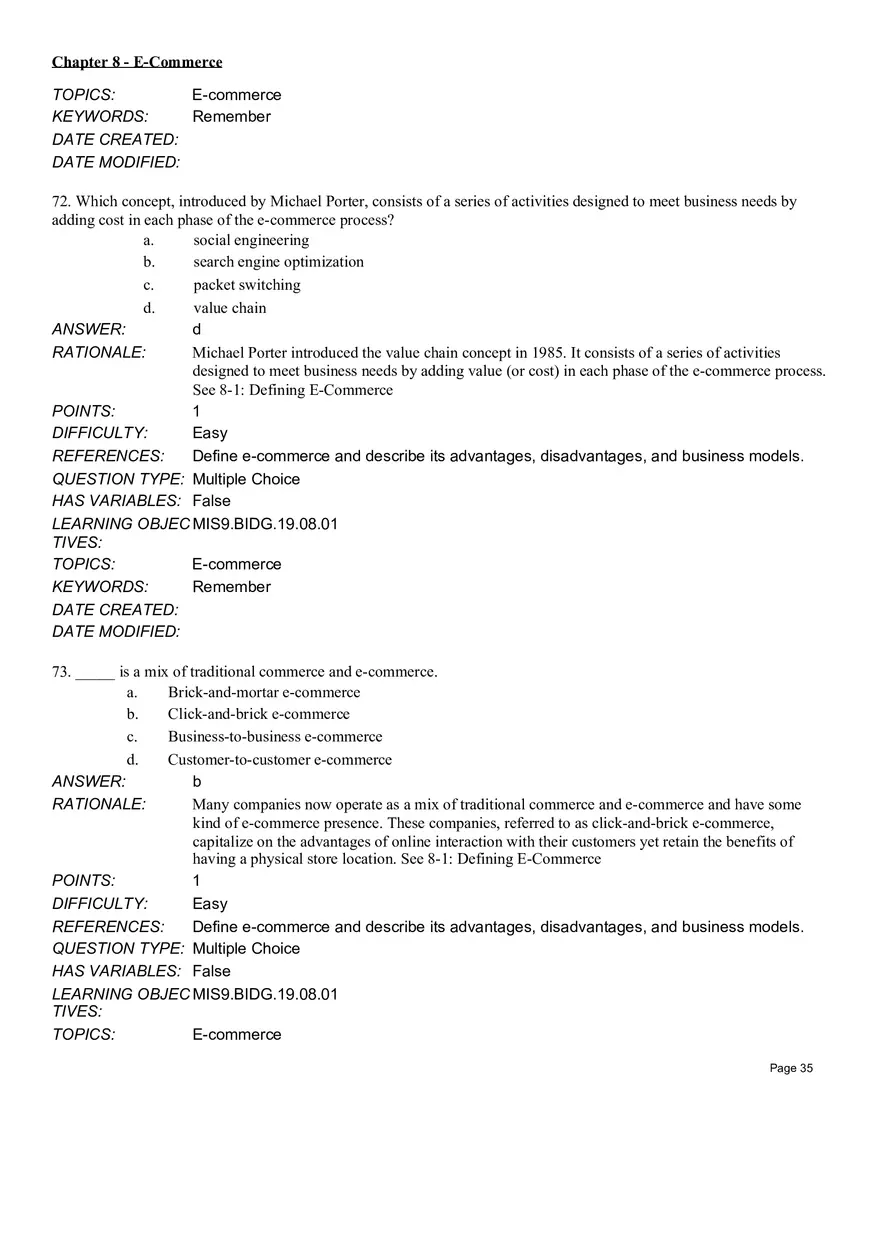 Chapter 8  E-Commerce Multiple Choice Part 3 - Page 4