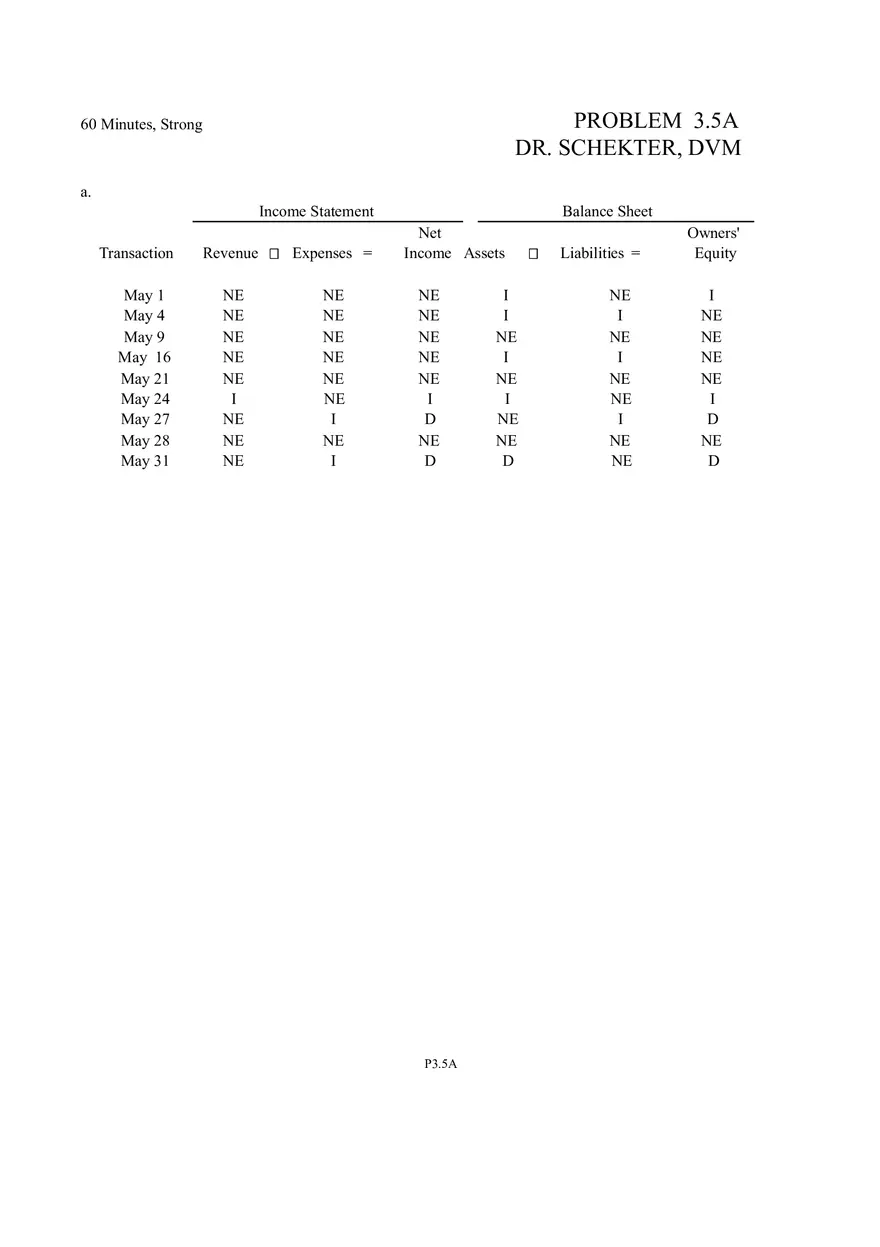 Problem 3.5A Dr.Schekter, DVM - Page 1