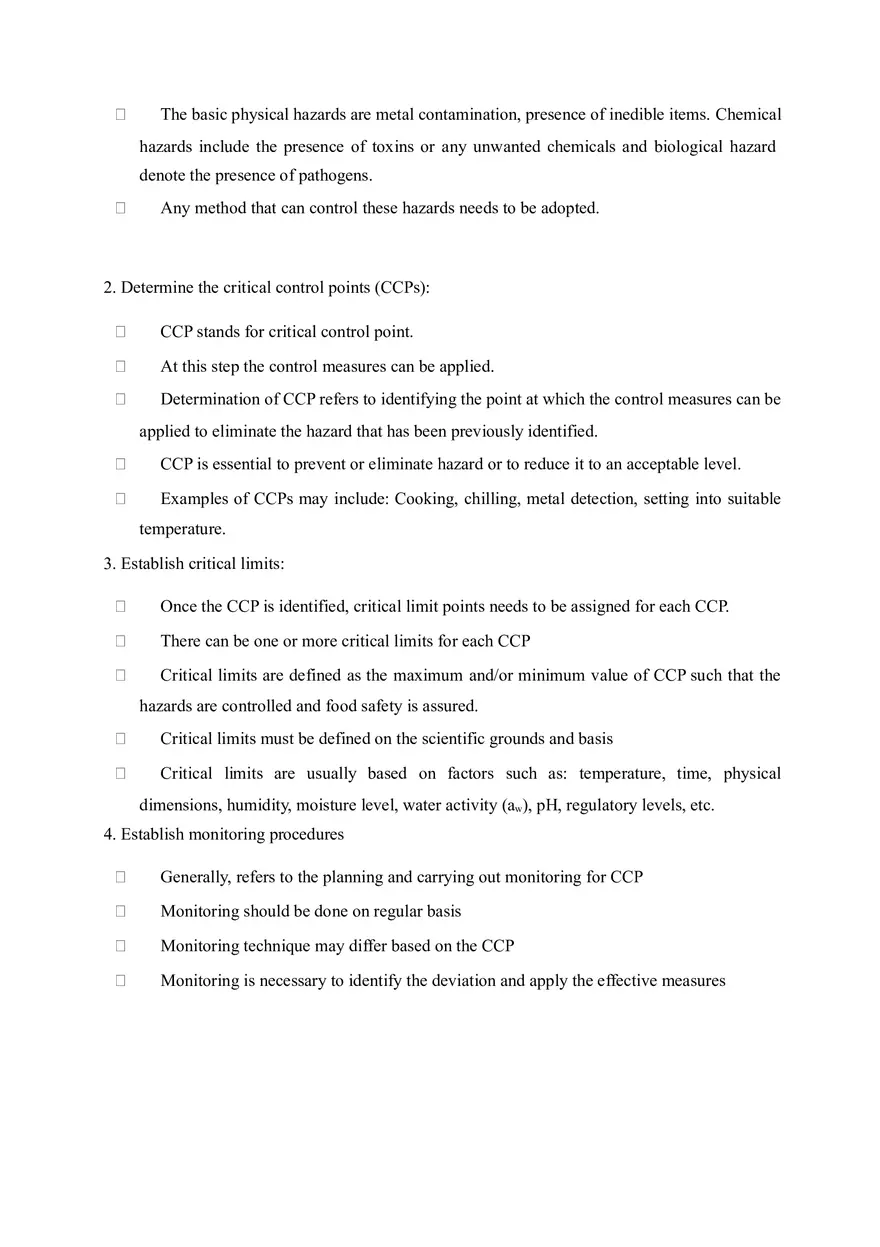 Chapter 7 Hazard Analysis & Critical Control Point (HACCP) - Page 7
