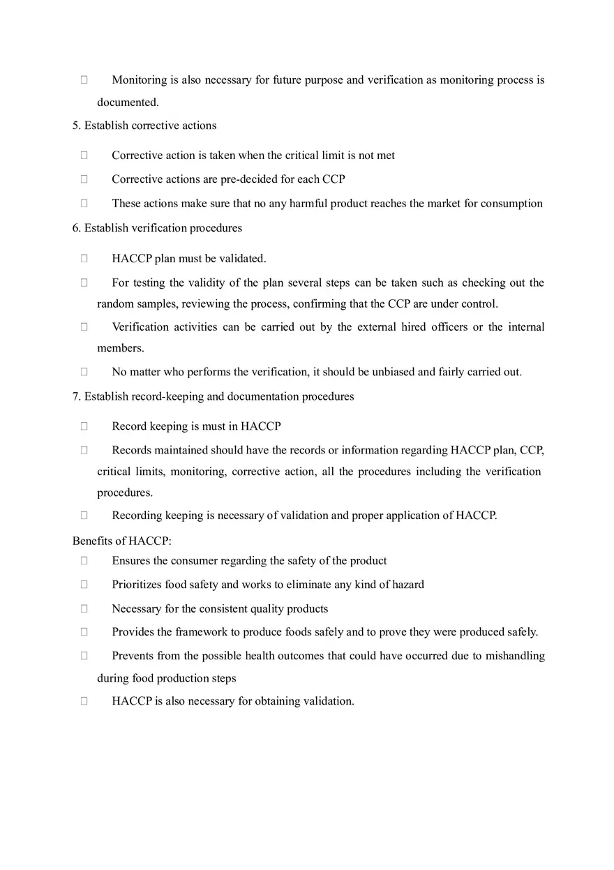 Chapter 7 Hazard Analysis & Critical Control Point (HACCP) - Page 8
