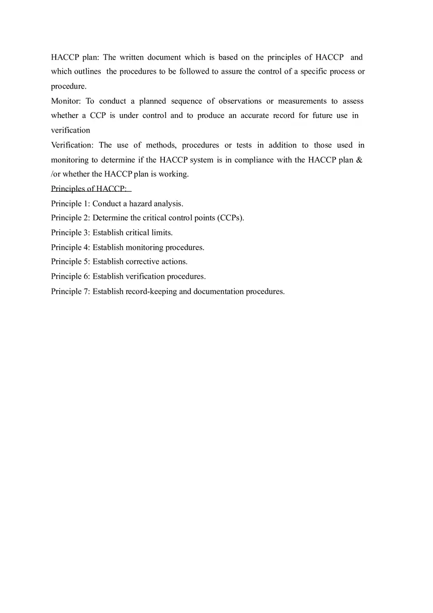 Chapter 7 Hazard Analysis & Critical Control Point (HACCP) - Page 2