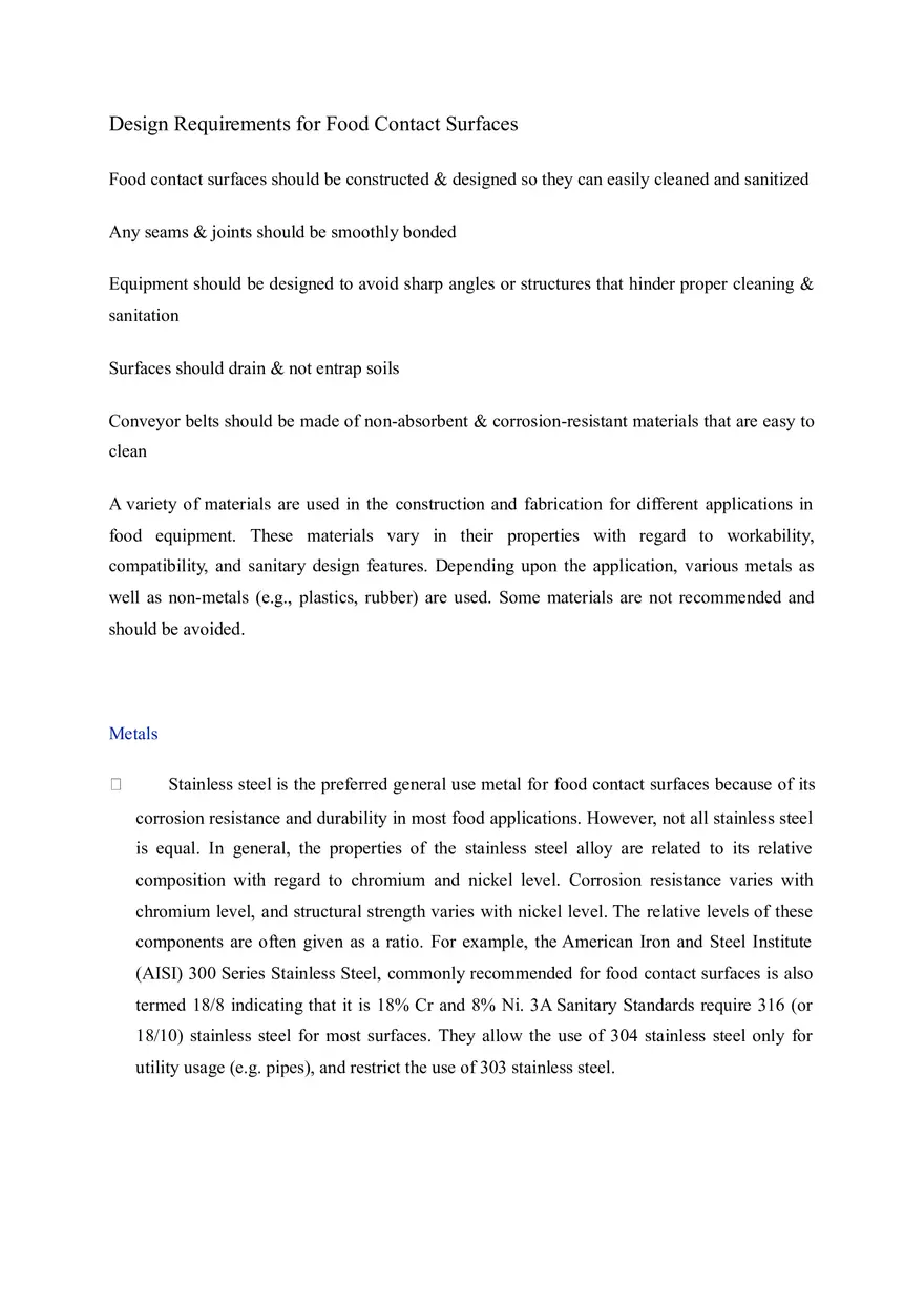 Chapter 5 Food Contact Surfaces - Page 9