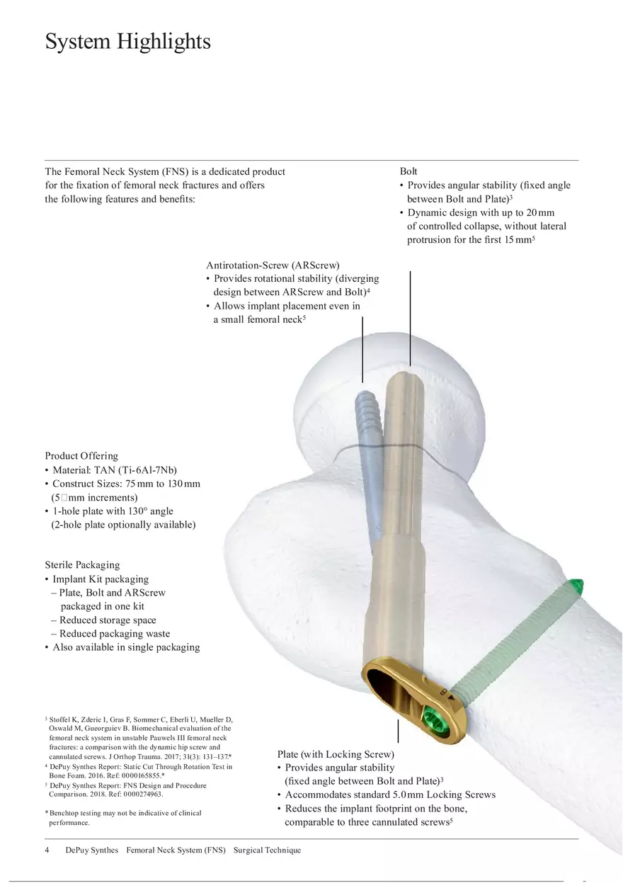 Femoral Neck System System Highlights - Page 1