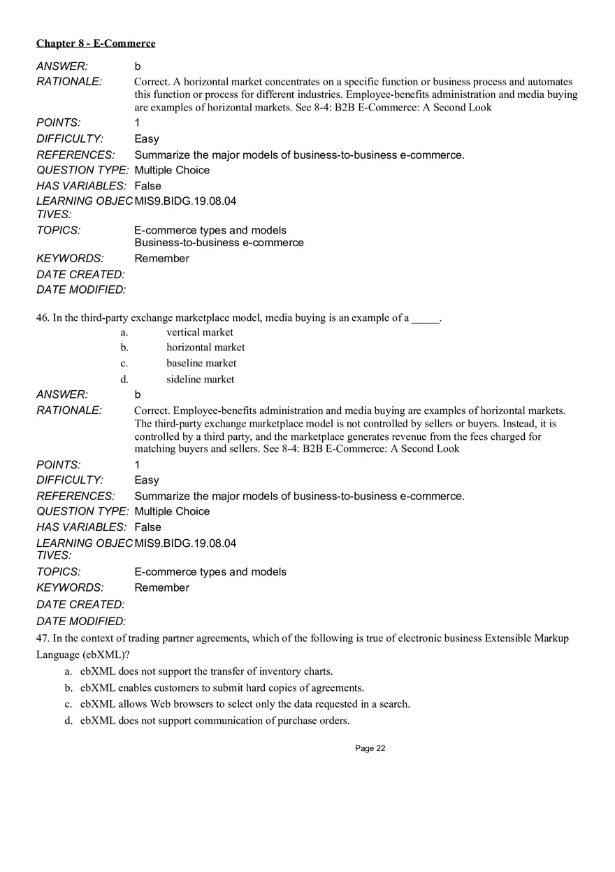 Chapter 8  E-Commerce Multiple Choice Part 2 - Page 7
