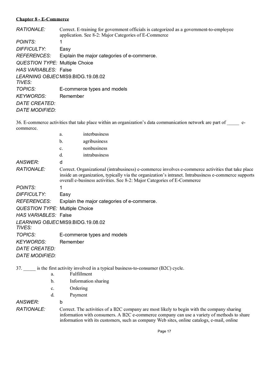 Chapter 8  E-Commerce Multiple Choice Part 2 - Page 2