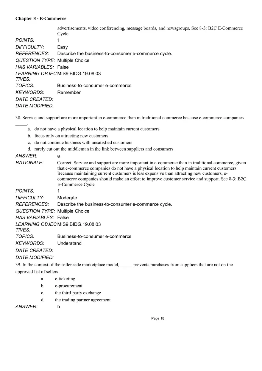 Chapter 8  E-Commerce Multiple Choice Part 2 - Page 3