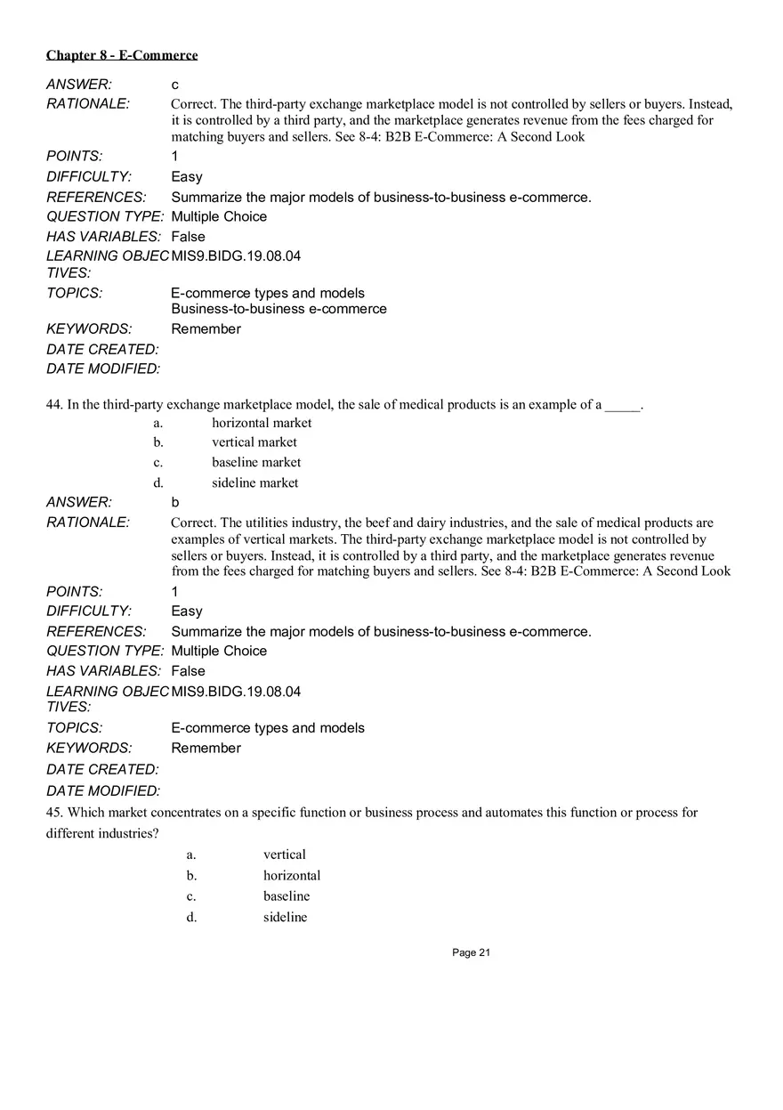 Chapter 8  E-Commerce Multiple Choice Part 2 - Page 6