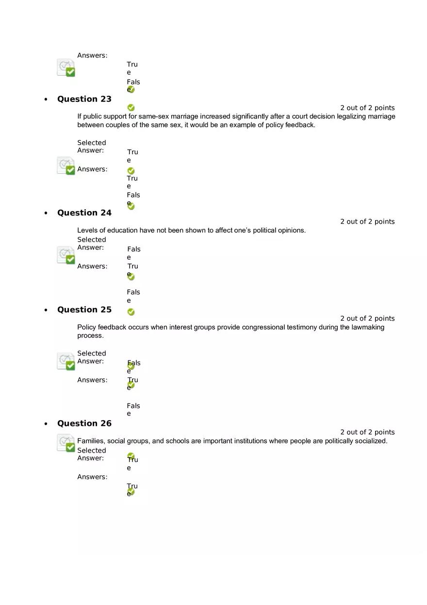Quiz 8 - Chapter 6  Public Opinion  3 - Page 7