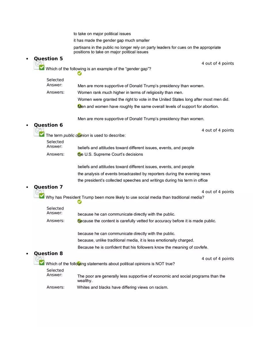 Quiz 8 - Chapter 6  Public Opinion  3 - Page 2