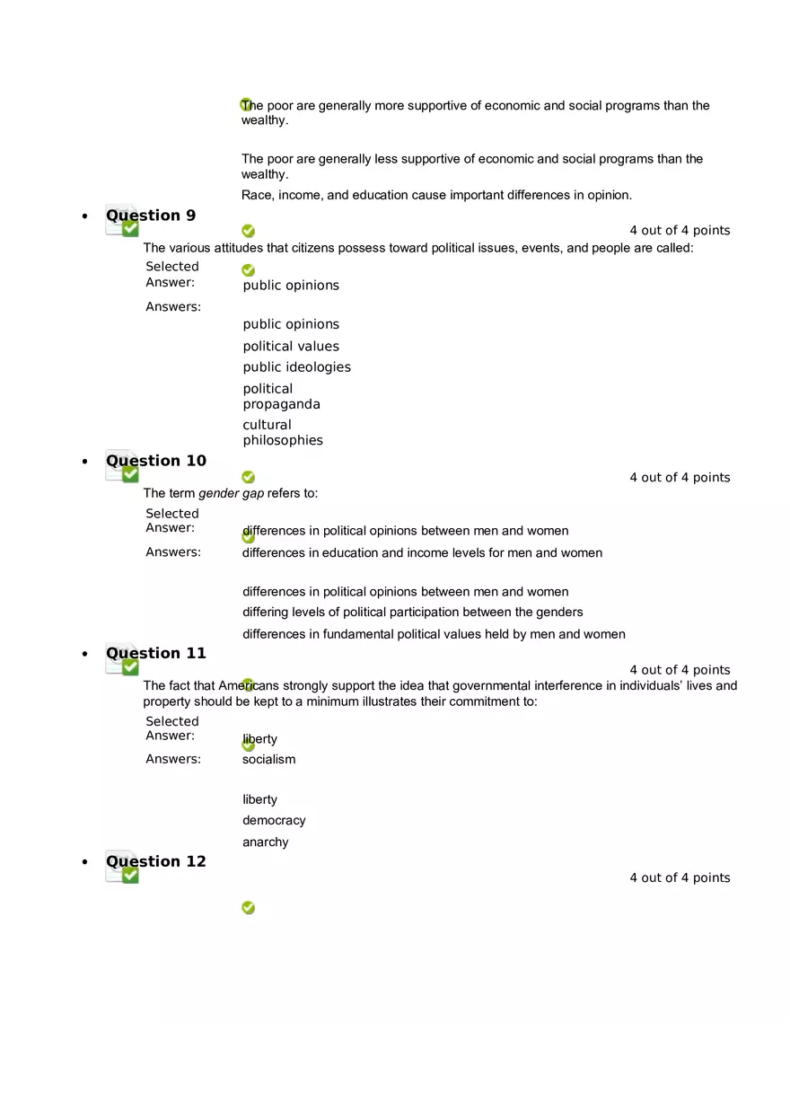 Quiz 8 - Chapter 6  Public Opinion  3 - Page 3