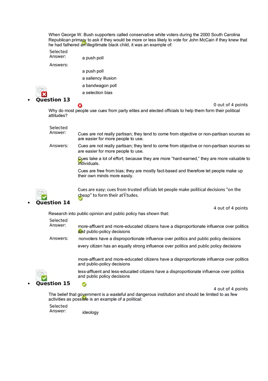 Quiz 8 - Chapter 6  Public Opinion  3 - Page 4