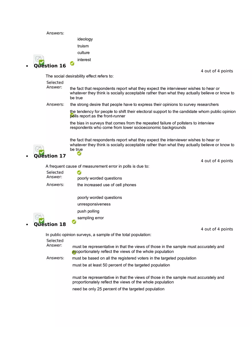 Quiz 8 - Chapter 6  Public Opinion  3 - Page 5