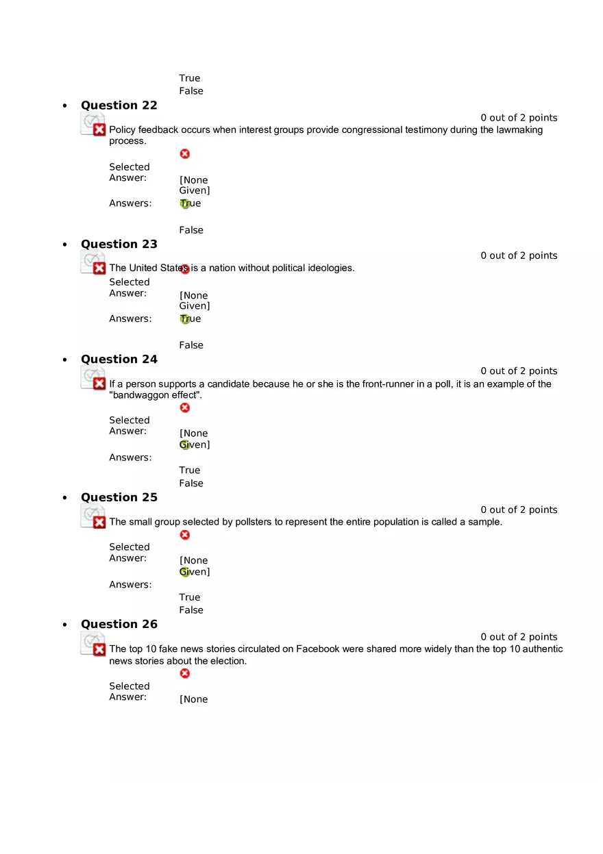 Quiz 8 - Chapter 6  Public Opinion  2 - Page 7