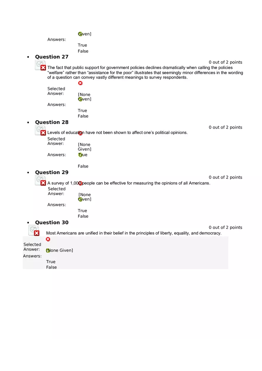 Quiz 8 - Chapter 6  Public Opinion  2 - Page 8