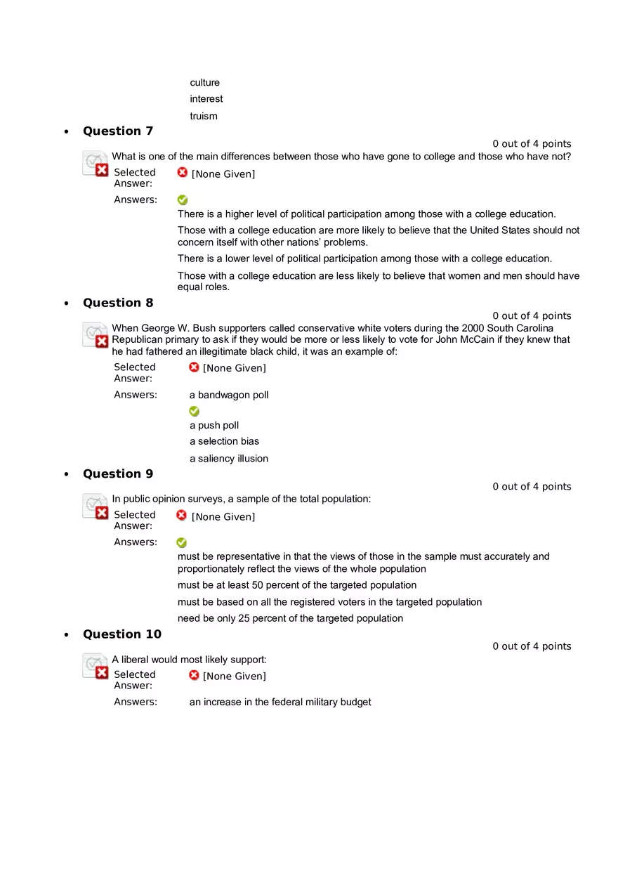 Quiz 8 - Chapter 6  Public Opinion  2 - Page 3