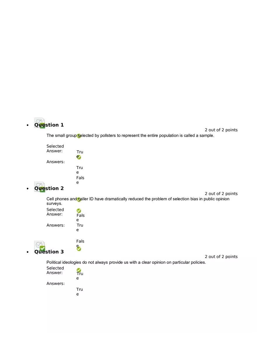 Quiz 8 - Chapter 6  Public Opinion  5 - Page 1
