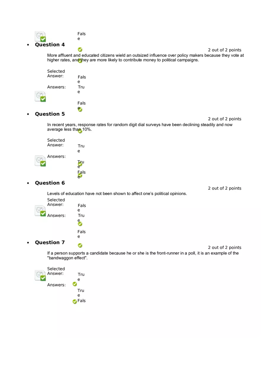 Quiz 8 - Chapter 6  Public Opinion  5 - Page 2
