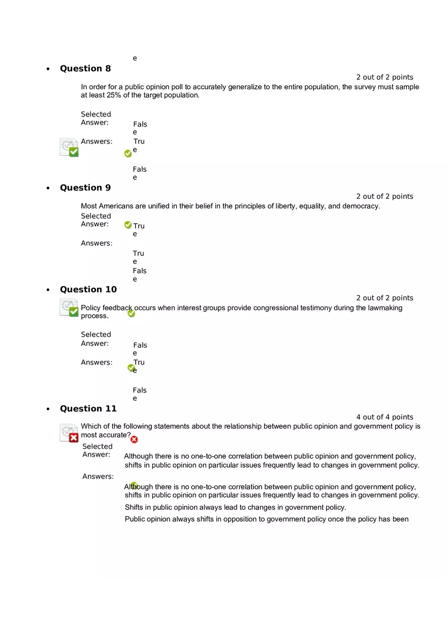 Quiz 8 - Chapter 6  Public Opinion  5 - Page 3