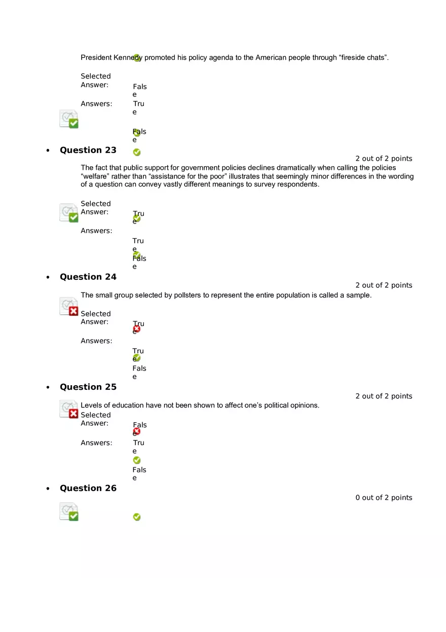 Quiz 8 - Chapter 6  Public Opinion  4 - Page 7