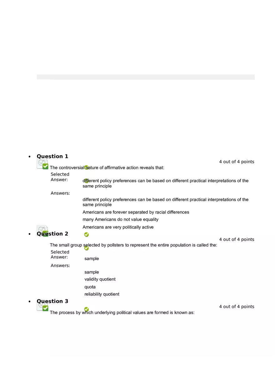 Quiz 8 - Chapter 6  Public Opinion  4 - Page 1