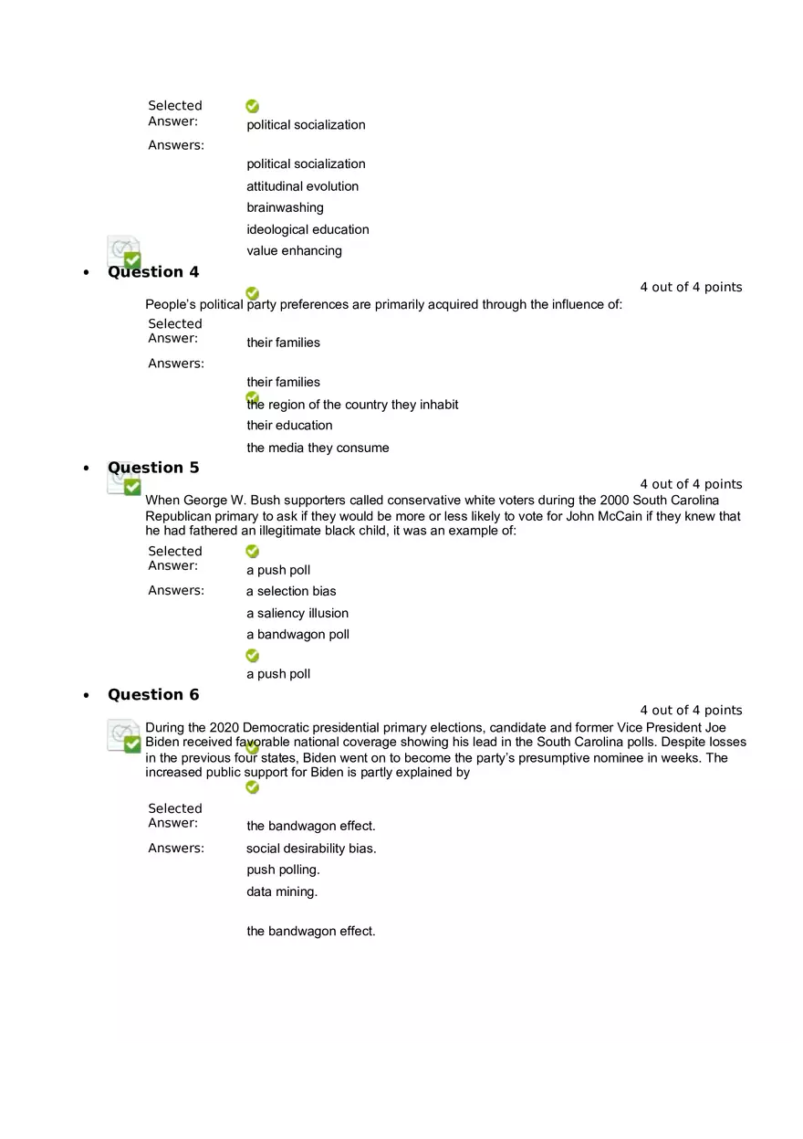 Quiz 8 - Chapter 6  Public Opinion  4 - Page 2