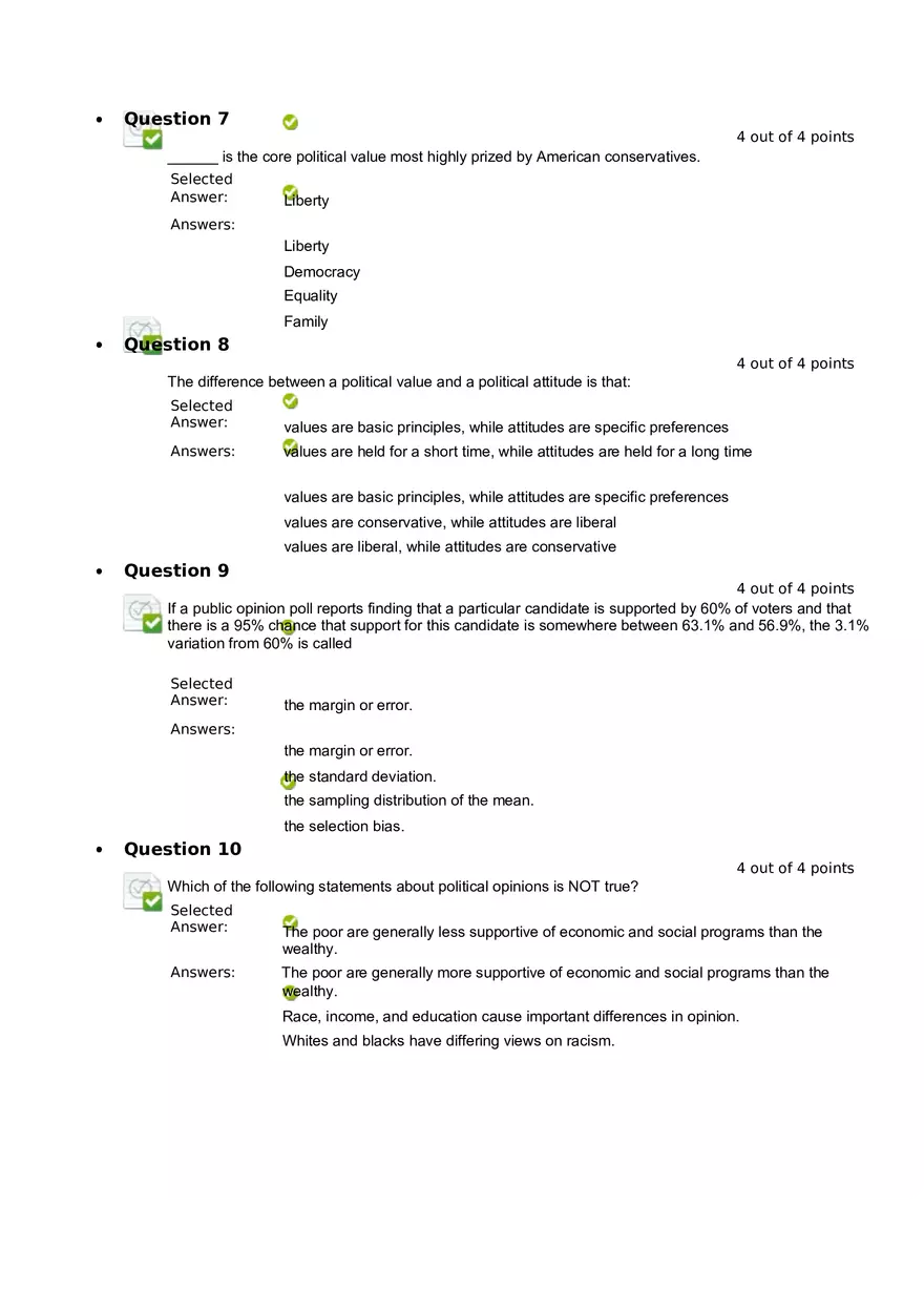 Quiz 8 - Chapter 6  Public Opinion  4 - Page 3