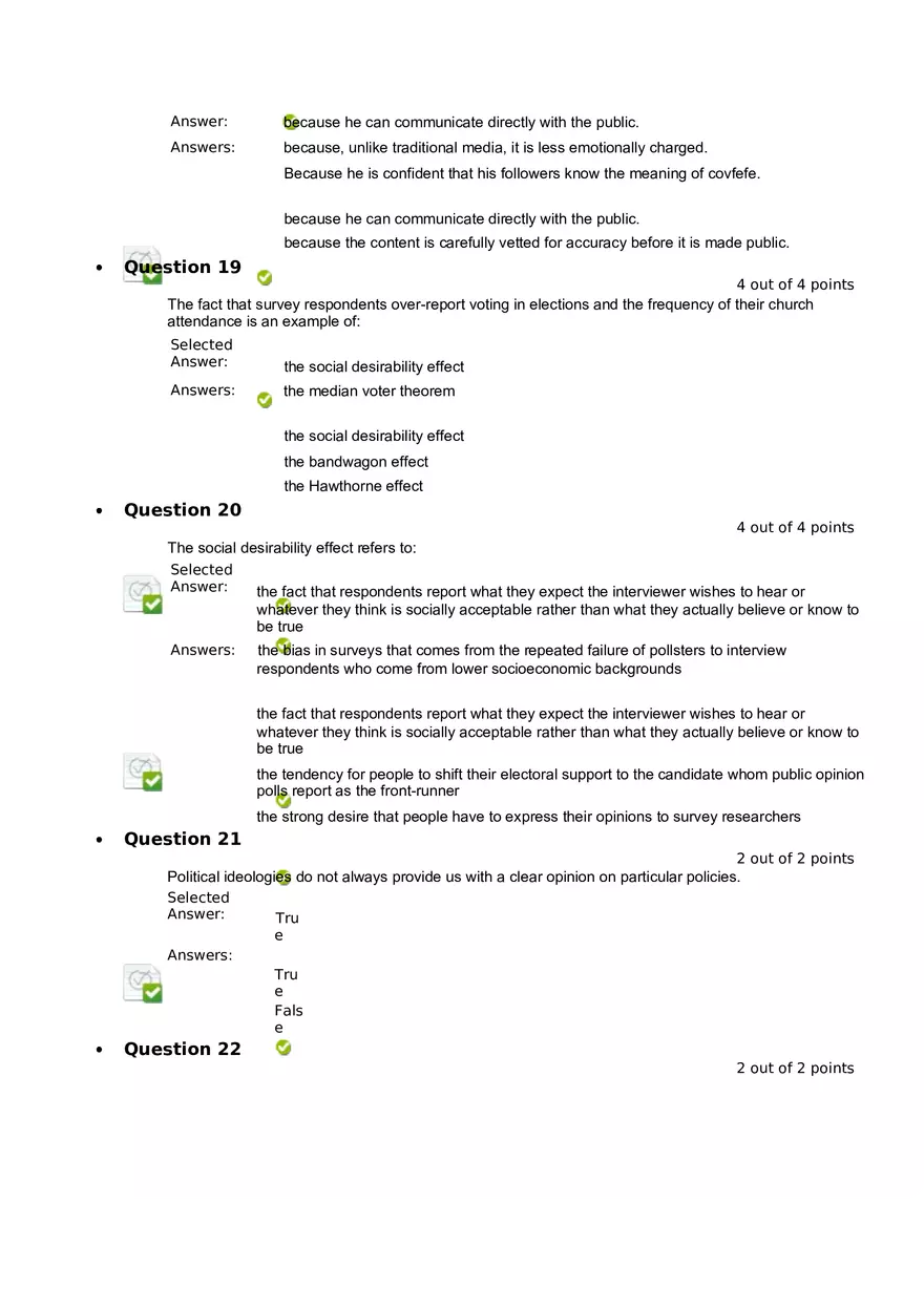 Quiz 8 - Chapter 6  Public Opinion  4 - Page 6