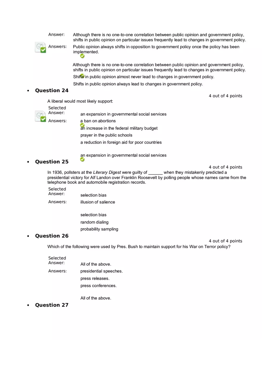 Quiz 8 - Chapter 6  Public Opinion  7 - Page 7