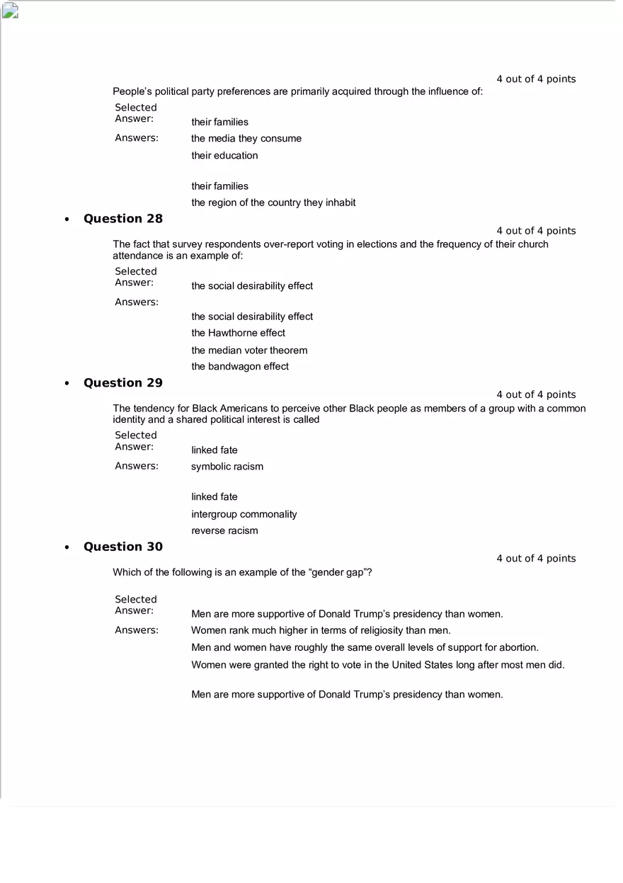 Quiz 8 - Chapter 6  Public Opinion  7 - Page 8