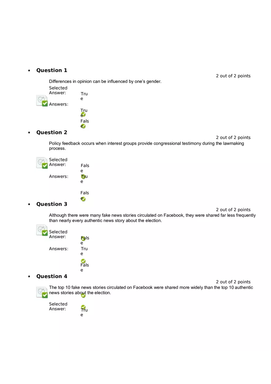 Quiz 8 - Chapter 6  Public Opinion  7 - Page 1