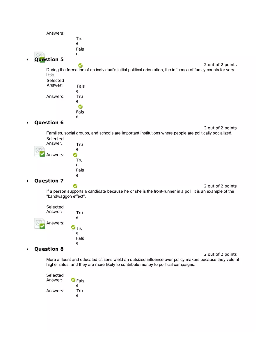 Quiz 8 - Chapter 6  Public Opinion  7 - Page 2