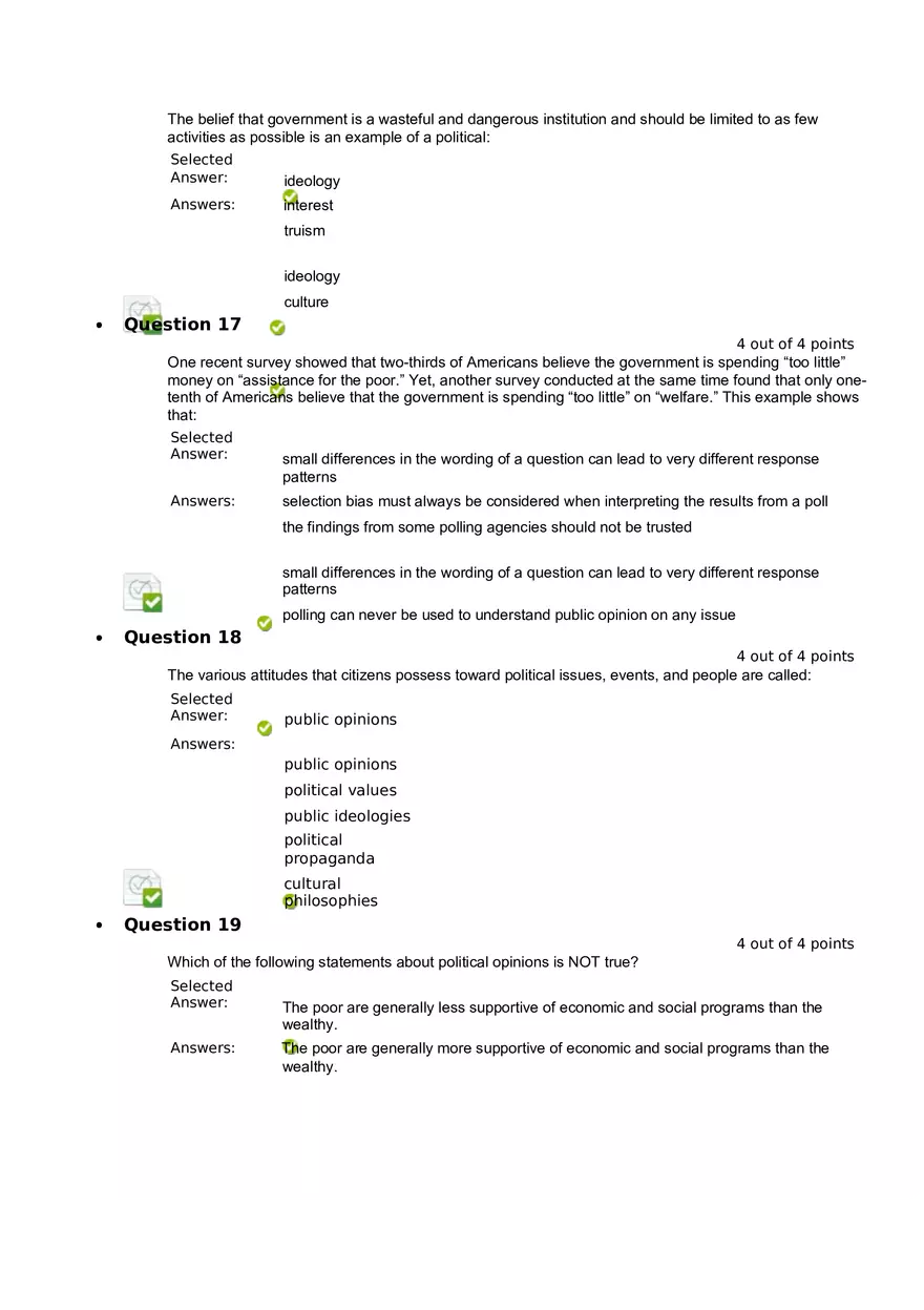 Quiz 8 - Chapter 6  Public Opinion  7 - Page 5