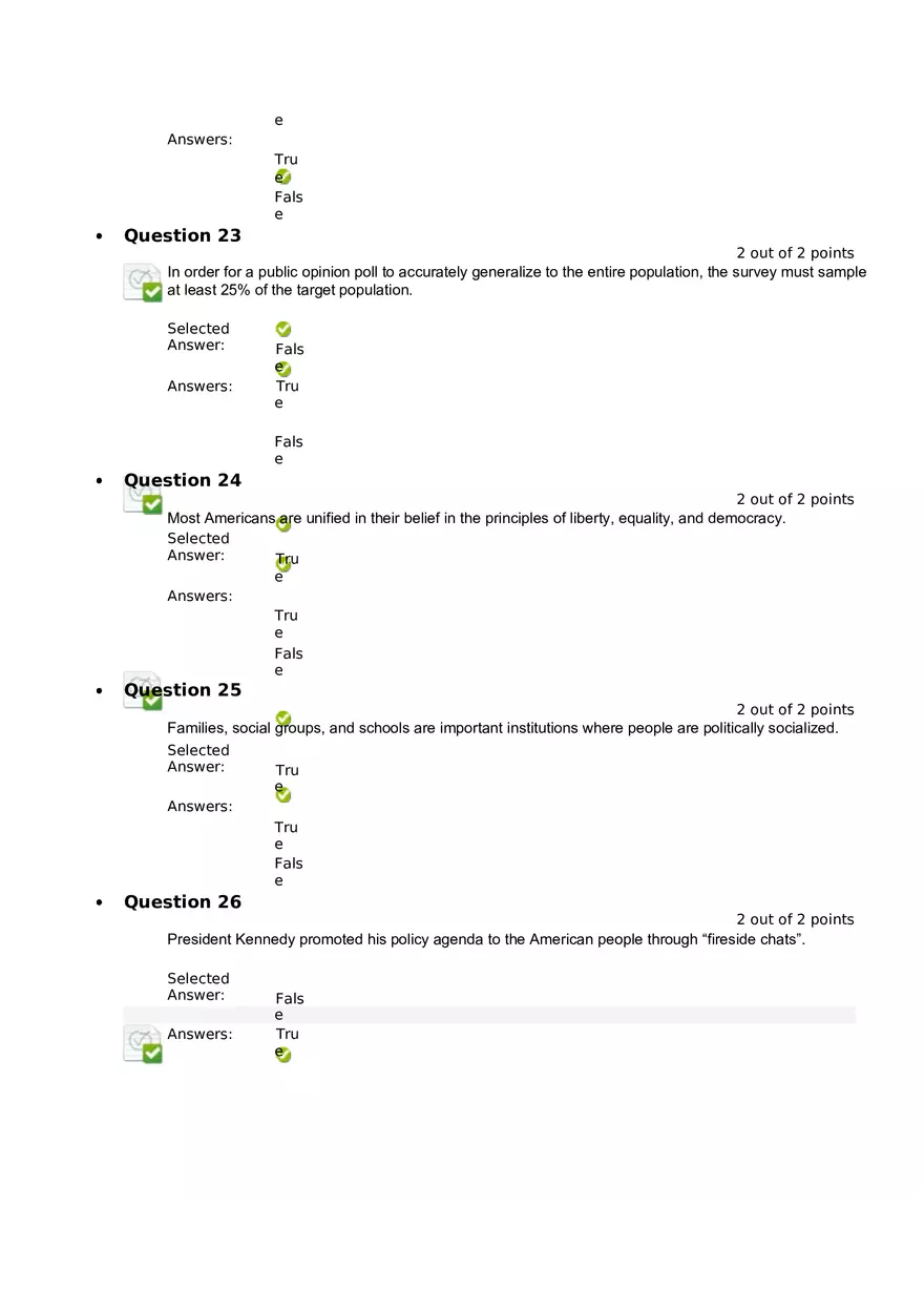 Quiz 8 - Chapter 6  Public Opinion  6 - Page 7
