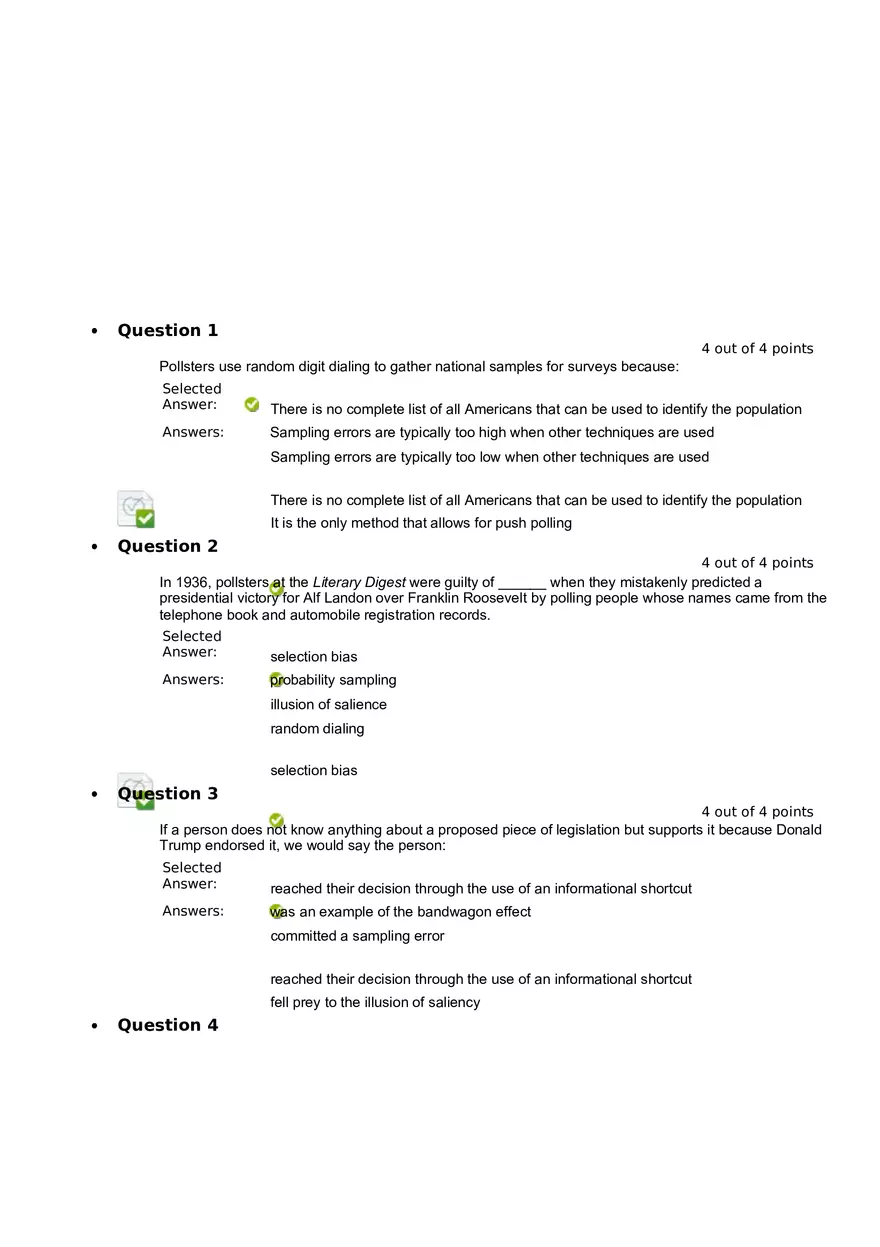 Quiz 8 - Chapter 6  Public Opinion  6 - Page 1