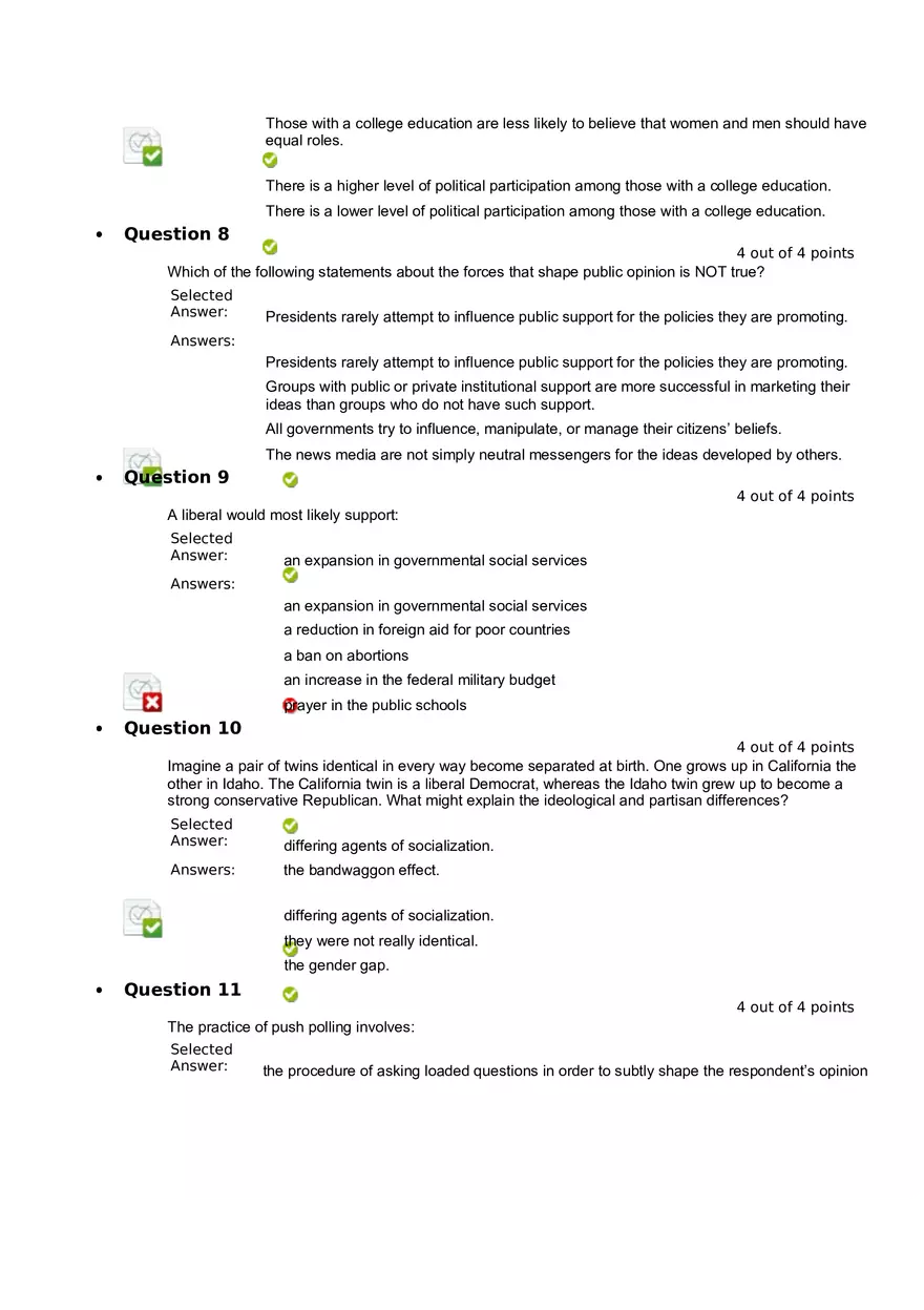 Quiz 8 - Chapter 6  Public Opinion  6 - Page 3