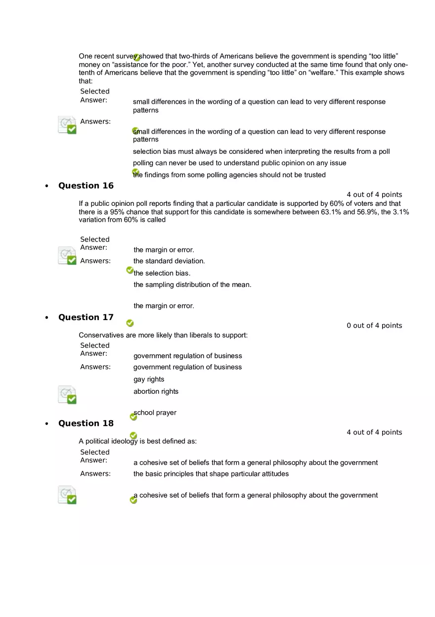Quiz 8 - Chapter 6  Public Opinion  6 - Page 5