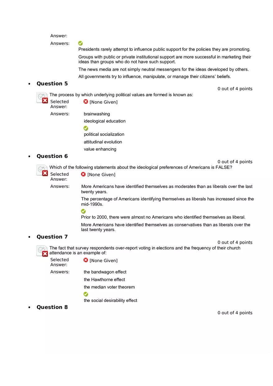 Quiz 8 - Chapter 6  Public Opinion  1 - Page 2