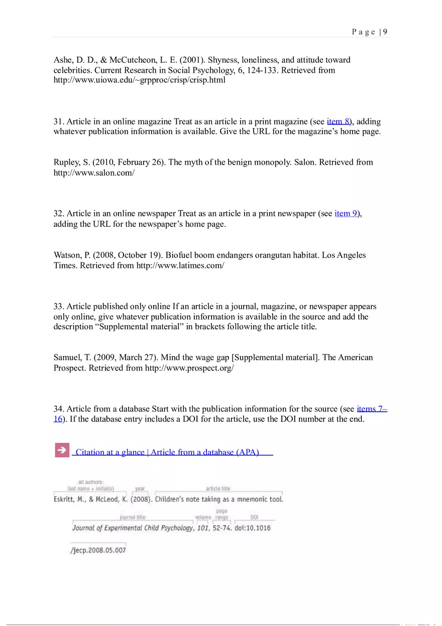 Bedford St. Martins Press APA List of References - Page 16